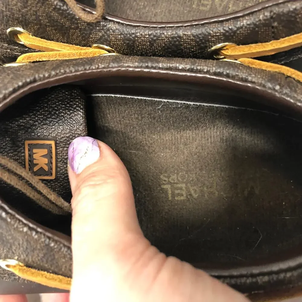 Michael Kors Rain Duck Boot Rubber and Monogram Leather Low Profile